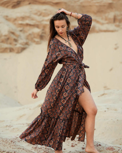Devi Dress Zwart Print