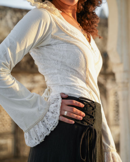 Elven Hoodie Top Gebroken Wit