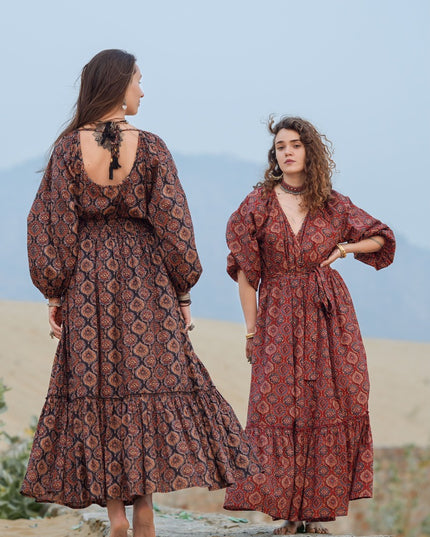 Devi Dress Donkerrood