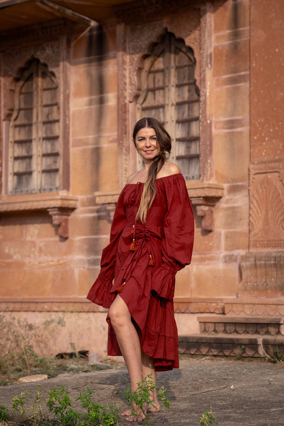 Midi Vaiana Dress Warm Rood