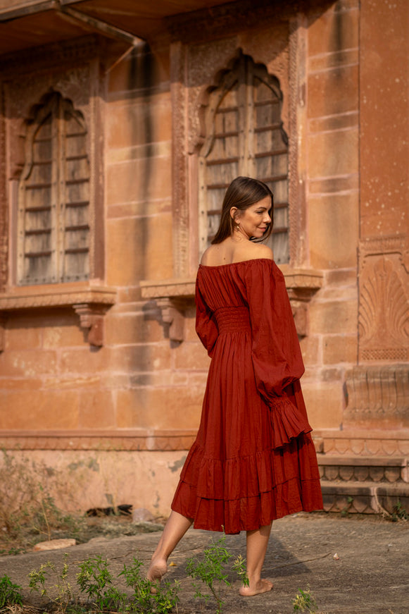 Midi Vaiana Dress Warm Rood