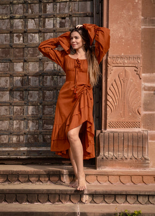 Midi Vaiana Dress Warm Oranje