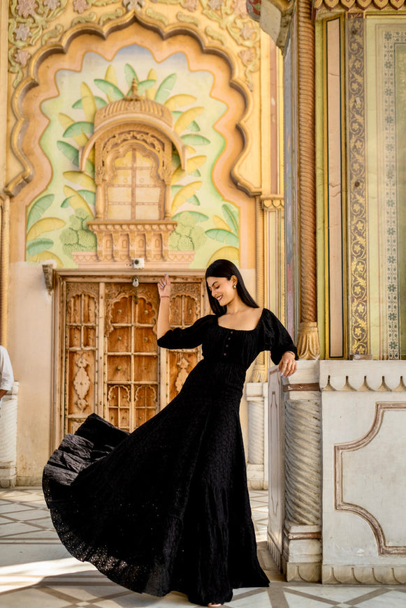 Dream Dress Zwart Broderie