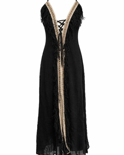 Dewi Dress - Bohemian Jurk Zwart