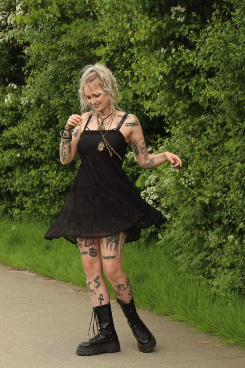 Litha Dress kort zwart