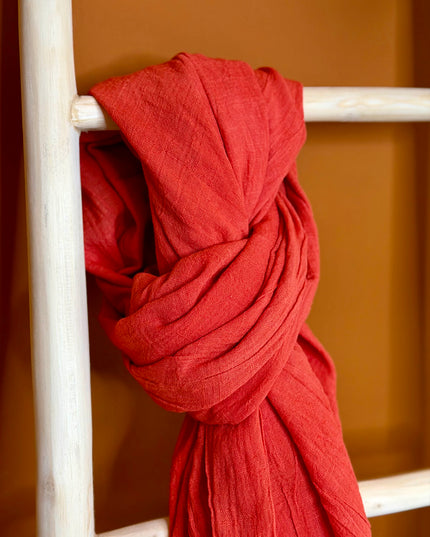 Katoenen Sjaal Rood