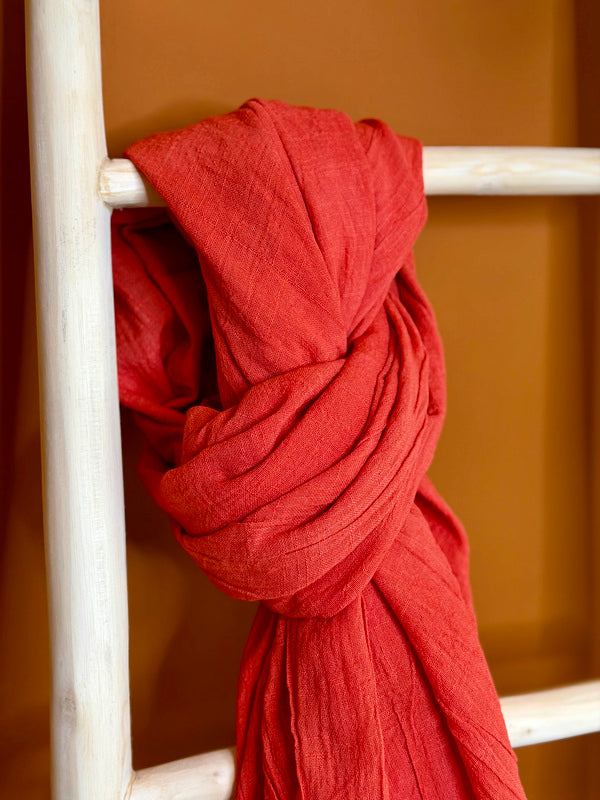 Katoenen Sjaal Rood