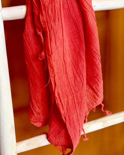 Katoenen Sjaal Rood