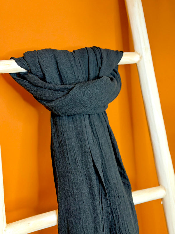 Katoenen Sjaal Zwart