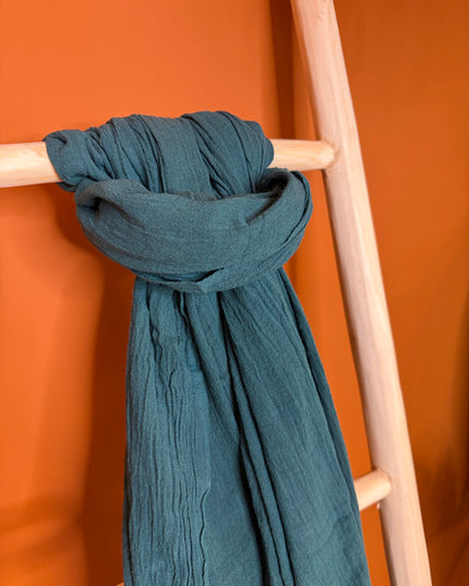 Cotton Scarf Midnight Petrol