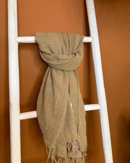 Cotton Scarf Medium Brown