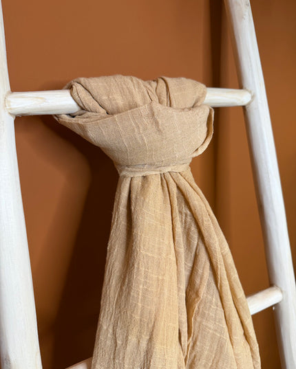 Cotton Scarf Ecru/light brown