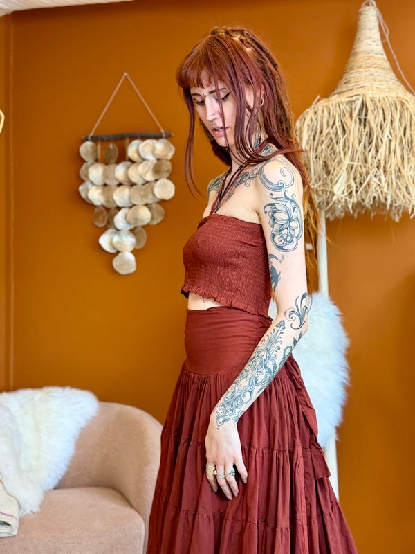 Smock zomertop Warm rood