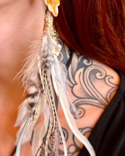 Real feather earring 20