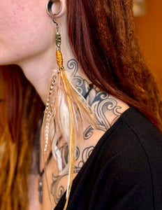 Real feather earring 20