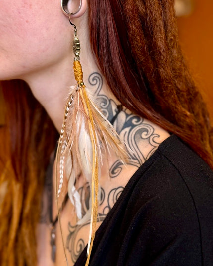 Real feather earring 20