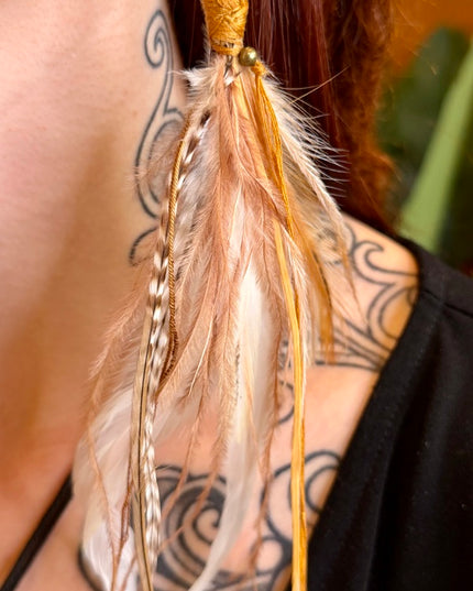Real feather earring 20