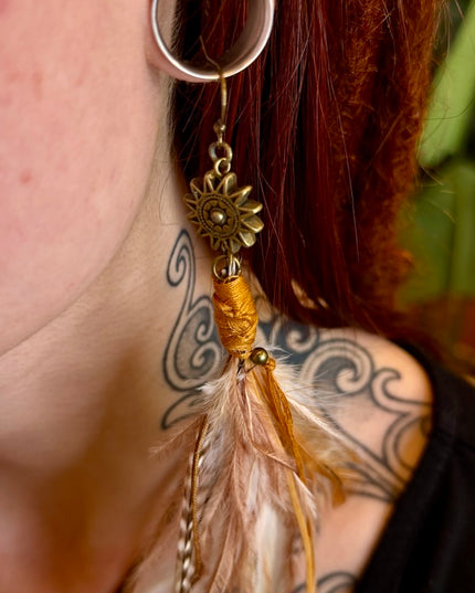 Real feather earring 20