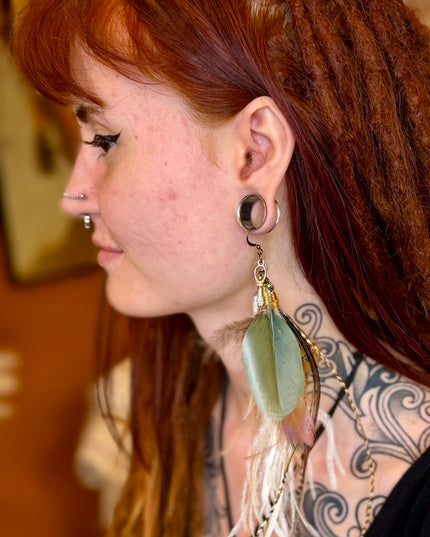 Real feather earring 20