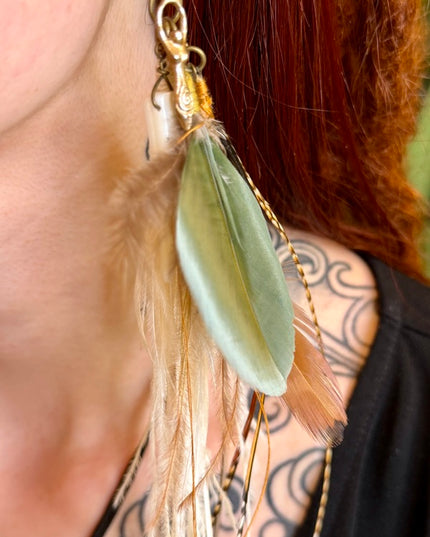 Real feather earring 20