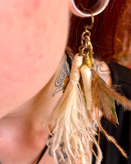 Real feather earring 20