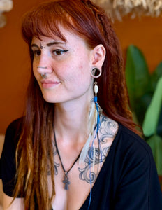 Real feather earring 20