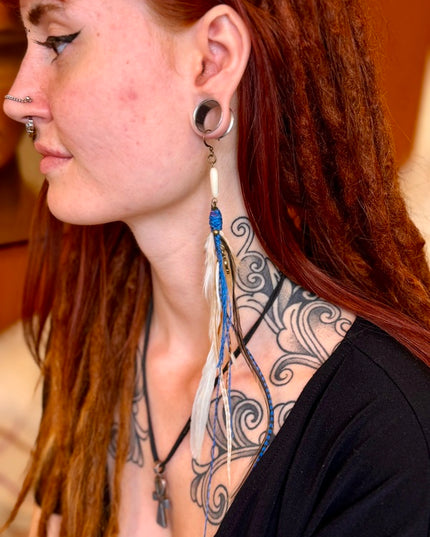 Real feather earring 20