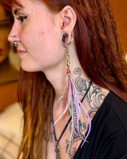 Real feather earring 20