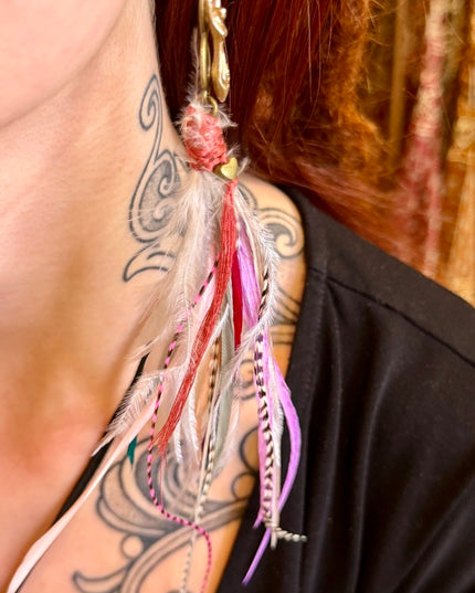 Real feather earring 20
