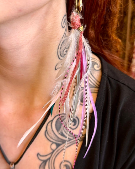 Real feather earring 20