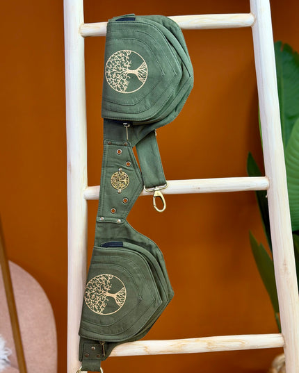 Flower of life Belt Groen (extra lange riem)