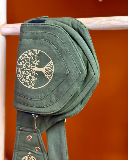 Flower of life Belt Groen (extra lange riem)