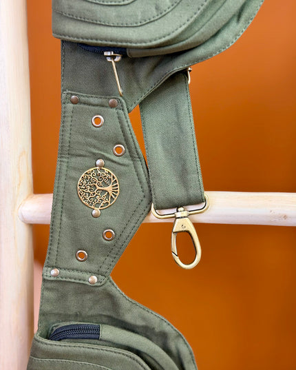 Flower of life Belt Groen (extra lange riem)