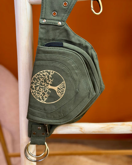 Flower of life Belt Groen (extra lange riem)