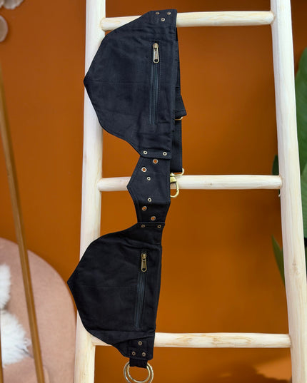 Flower of life Belt Zwart (extra lange riem)