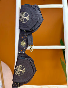 Flower of life Belt Bruin (extra lange riem)