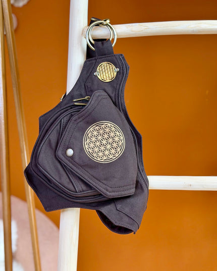 Mandala Belt Bruin (extra lange riem)