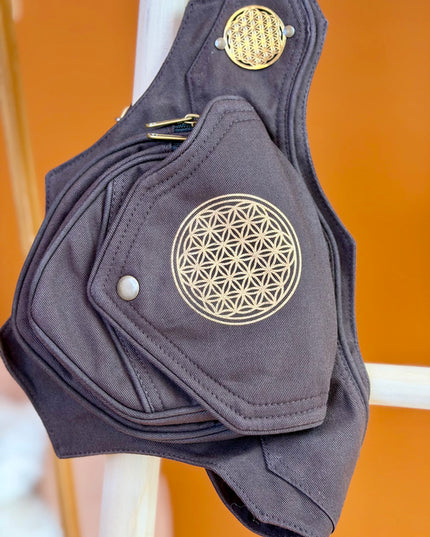 Mandala Belt Bruin (extra lange riem)