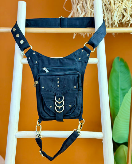 Tribal Belt Zwart (lange riem)