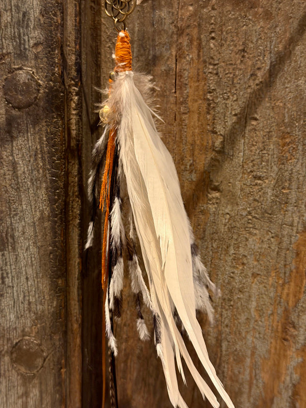 Echte veren oorhanger 3