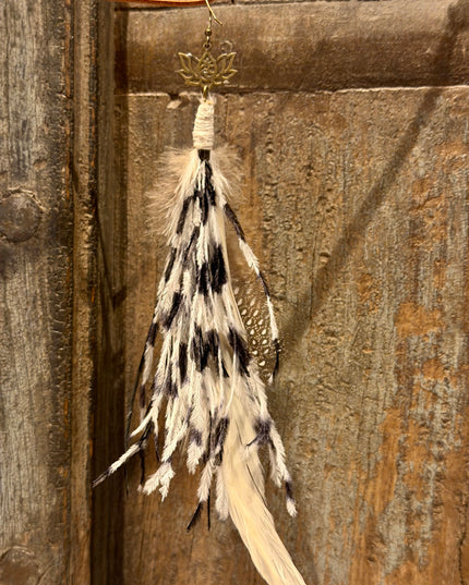 Real feather earring 20