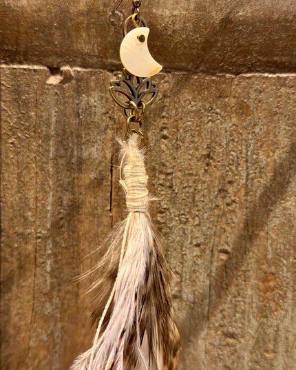 Real feather earring 20