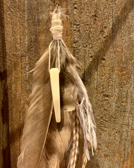 Real feather earring 20