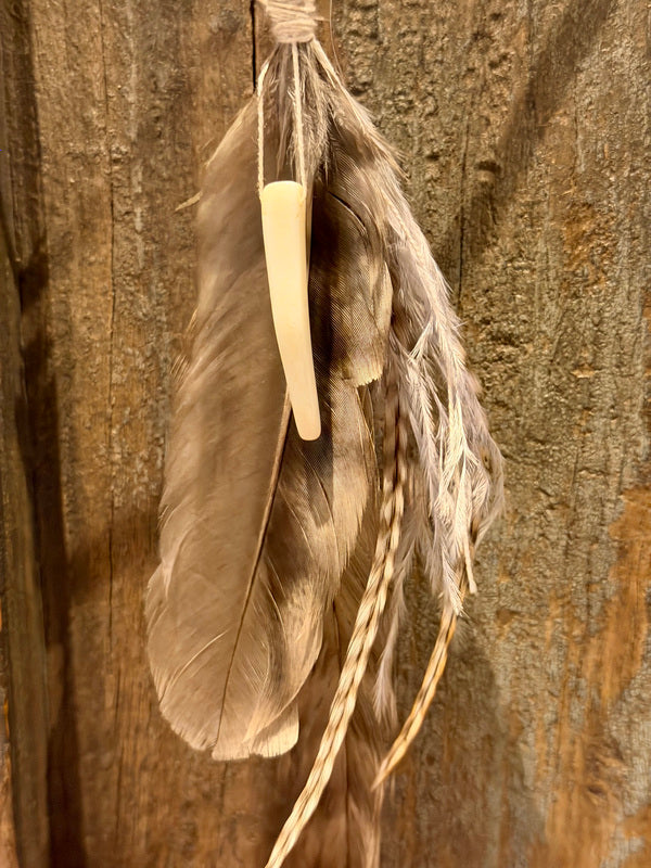 Echte veren oorhanger 7