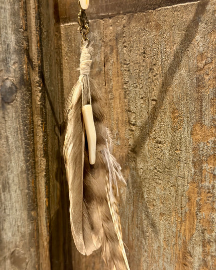 Real feather earring 20