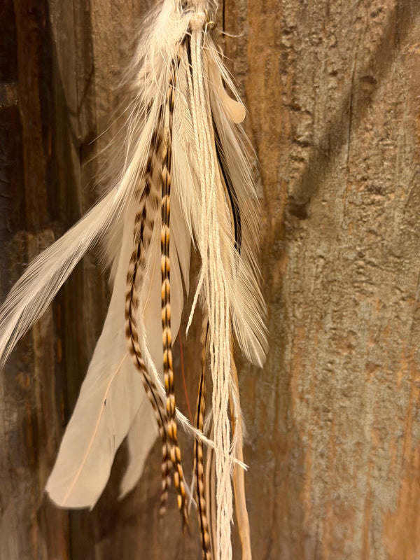 Echte veren oorhanger 9