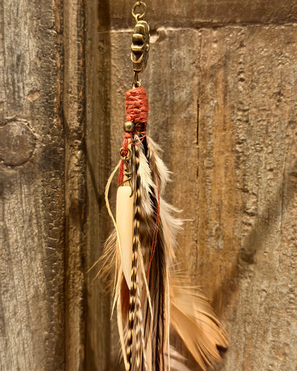 Echte veren oorhanger 10