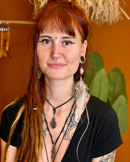 Real feather earring 20