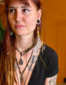 Real feather earring 20