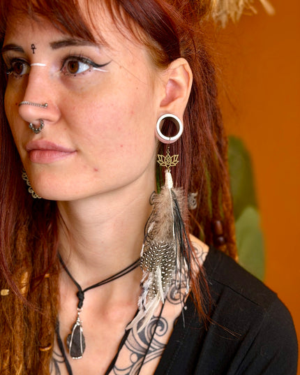 Real feather earring 20